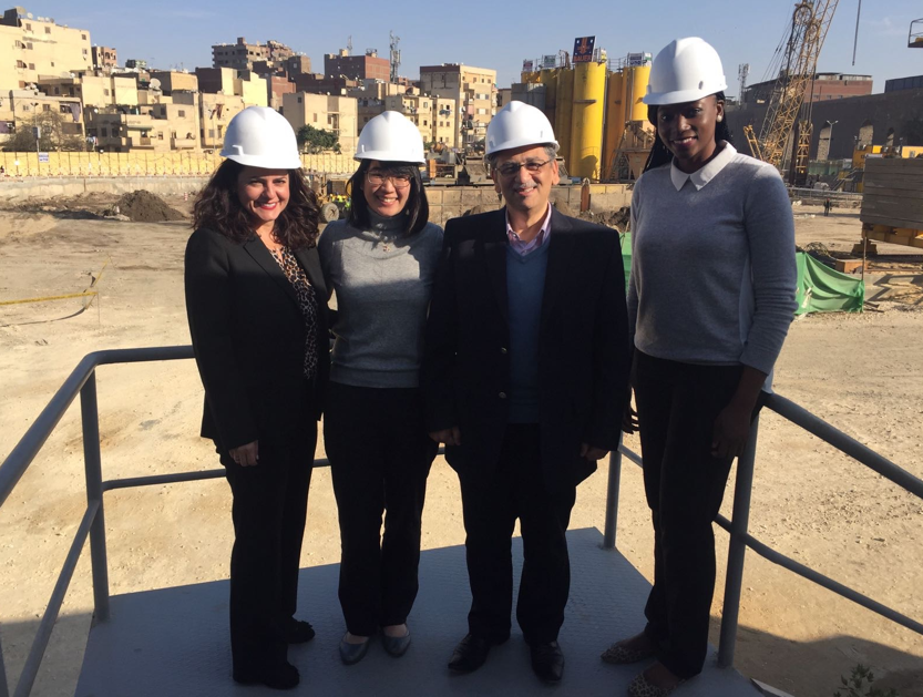 CCHE Project Manager Dr. Dinana, at one of the new construction sites for the hospital expansion